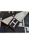 Hermes Black Avalon Throw Blanket Replica