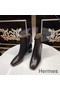 Hermes Black Calfskin Power Low Boot Replica