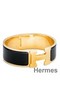 Hermes Black Enamel Clic Clac H PM Bracelet Replica