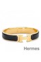 Hermes Black Enamel Clic H PM Bracelet Replica