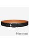 Hermes Black Licol 40 MM Reversible Leather Belt Replica
