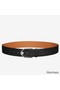 Hermes Black Licol 40 MM Reversible Leather Belt Replica