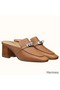 Hermes Blossom Mules 60mm In Brown Goatskin Replica