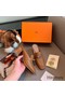 Hermes Blossom Mules 60mm In Brown Goatskin Replica