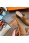 Hermes Blossom Mules 60mm In Brown Goatskin Replica