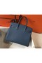 Hermes Blue Agate Clemence Birkin 30cm Bag Replica