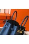 Hermes Blue Agate Clemence Birkin 30cm Bag Replica