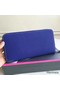 Hermes Blue Electric Clemence Azap Zipped Wallet Replica