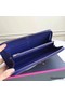 Hermes Blue Electric Clemence Azap Zipped Wallet Replica
