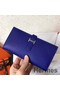 Hermes Blue Electric Epsom Bearn Gusset Wallet Replica