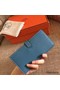 Hermes Blue Jean Clemence Bearn Gusset Wallet Replica