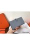 Hermes Blue Lin Epsom Bearn Gusset Wallet Replica