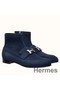 Hermes Blue Saint Honore Ankle Boots Replica