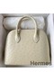Hermes Bolide 1923 25 Handmade Bag In Parchemin Ostrich Leather Replica