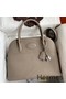 Hermes Bolide 1923 31 Handmade Bag In Gris Asphalt Clemence Leather Replica