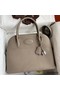 Hermes Bolide 1923 31 Handmade Bag In Gris Asphalt Clemence Leather Replica