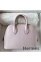 Hermes Bolide 1923 Mini Handmade Bag In Mauve Pale Chevre Mysore Leather Replica