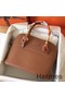 Hermes Bolide 35 Handmade Bag In Gold Clemence Leather Replica