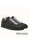 Hermes Boomerang Sneakers In Black Epsom Leather Replica
