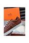 Hermes Boomerang Sneakers In Brown Epsom Calfskin Replica