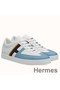 Hermes Boomerang Sneakers In Multicolore Blue Leather Replica