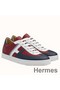Hermes Boomerang Sneakers In Multicolore Bordeaux Leather Replica