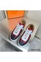 Hermes Boomerang Sneakers In Multicolore Bordeaux Leather Replica