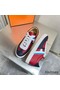 Hermes Boomerang Sneakers In Multicolore Bordeaux Leather Replica