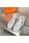 Hermes Boomerang Sneakers In Multicolore White Leather Replica