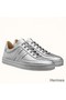 Hermes Boomerang Sneakers In Silver Epsom Leather Replica