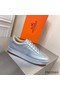 Hermes Boomerang Sneakers In Silver Epsom Leather Replica