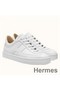 Hermes Boomerang Sneakers In White Epsom Leather Replica
