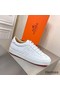 Hermes Boomerang Sneakers In White Epsom Leather Replica