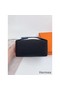 Hermes Bride-a-Brac Large Case in Black Canvas with Zigzag Motifs Replica