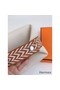 Hermes Bride-a-Brac Large Case in Ecru Canvas with Brown Zigzag Motifs Replica