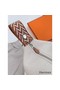 Hermes Bride-a-Brac Large Case in Ecru Canvas with Brown Zigzag Motifs Replica
