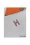 Hermes Bride-a-Brac Large Case in Ecru Canvas with Brown Zigzag Motifs Replica