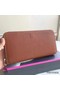 Hermes Brown Clemence Azap Zipped Wallet Replica