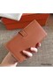 Hermes Brown Clemence Bearn Gusset Wallet Replica