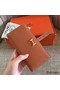 Hermes Brown Clemence Bearn Gusset Wallet Replica