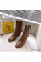 Hermes Brown Joueuse Ankle Boots Replica