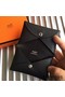 Hermes Calvi Card Holder In Black Epsom Leather Replica