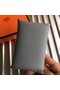 Hermes Calvi Card Holder In Blue Lin Epsom Leather Replica