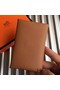 Hermes Calvi Card Holder In Gold Epsom Leather Replica