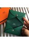 Hermes Calvi Card Holder In Green Epsom Leather Replica