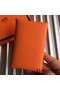 Hermes Calvi Card Holder In Orange Epsom Leather Replica