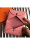 Hermes Calvi Card Holder In Pink Epsom Leather Replica