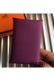 Hermes Calvi Card Holder In Purple Epsom Leather Replica