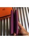 Hermes Calvi Card Holder In Purple Epsom Leather Replica