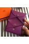 Hermes Calvi Card Holder In Purple Epsom Leather Replica